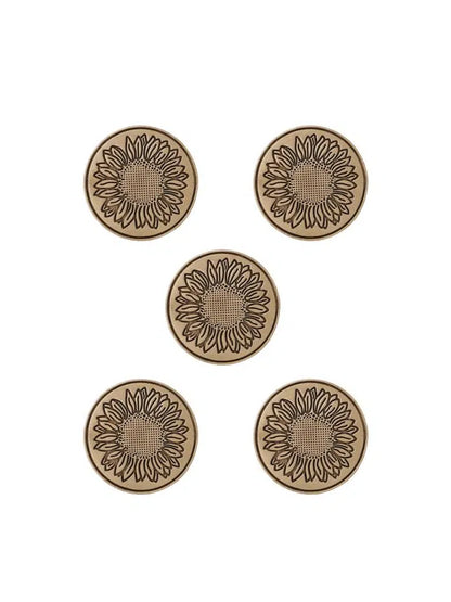 Sunflower Glitter Buttons