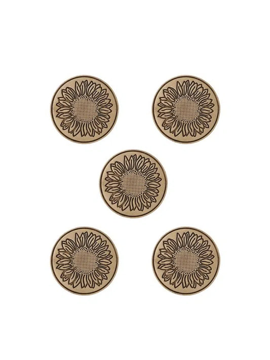 Sunflower Glitter Buttons