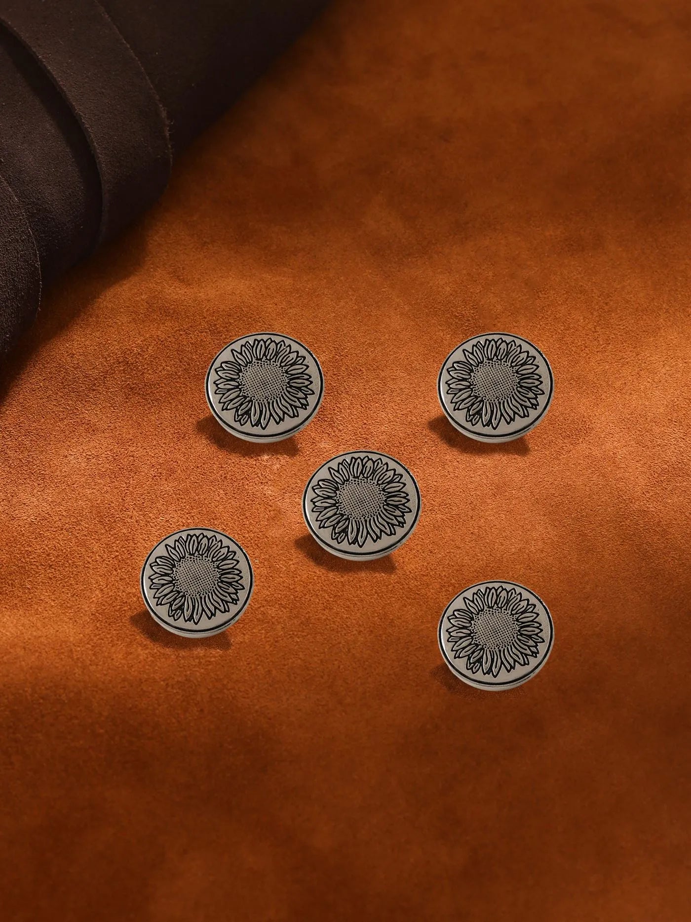 Sunflower Glitter Buttons