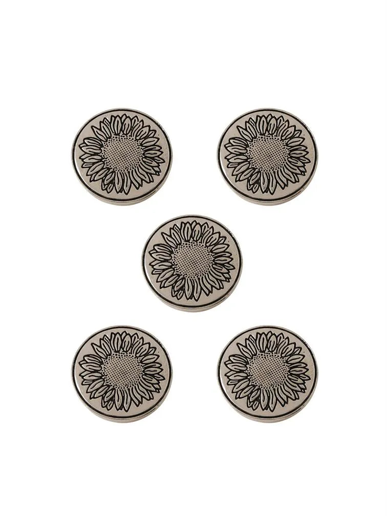 Sunflower Glitter Buttons