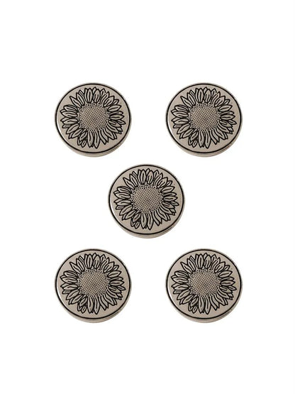 Sunflower Glitter Buttons