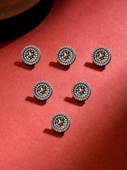 Studded Cross Buttons