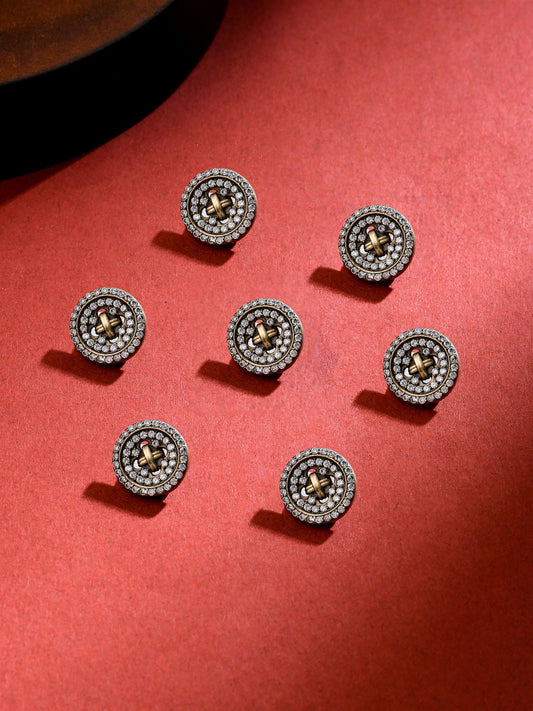 Studded Cross Buttons