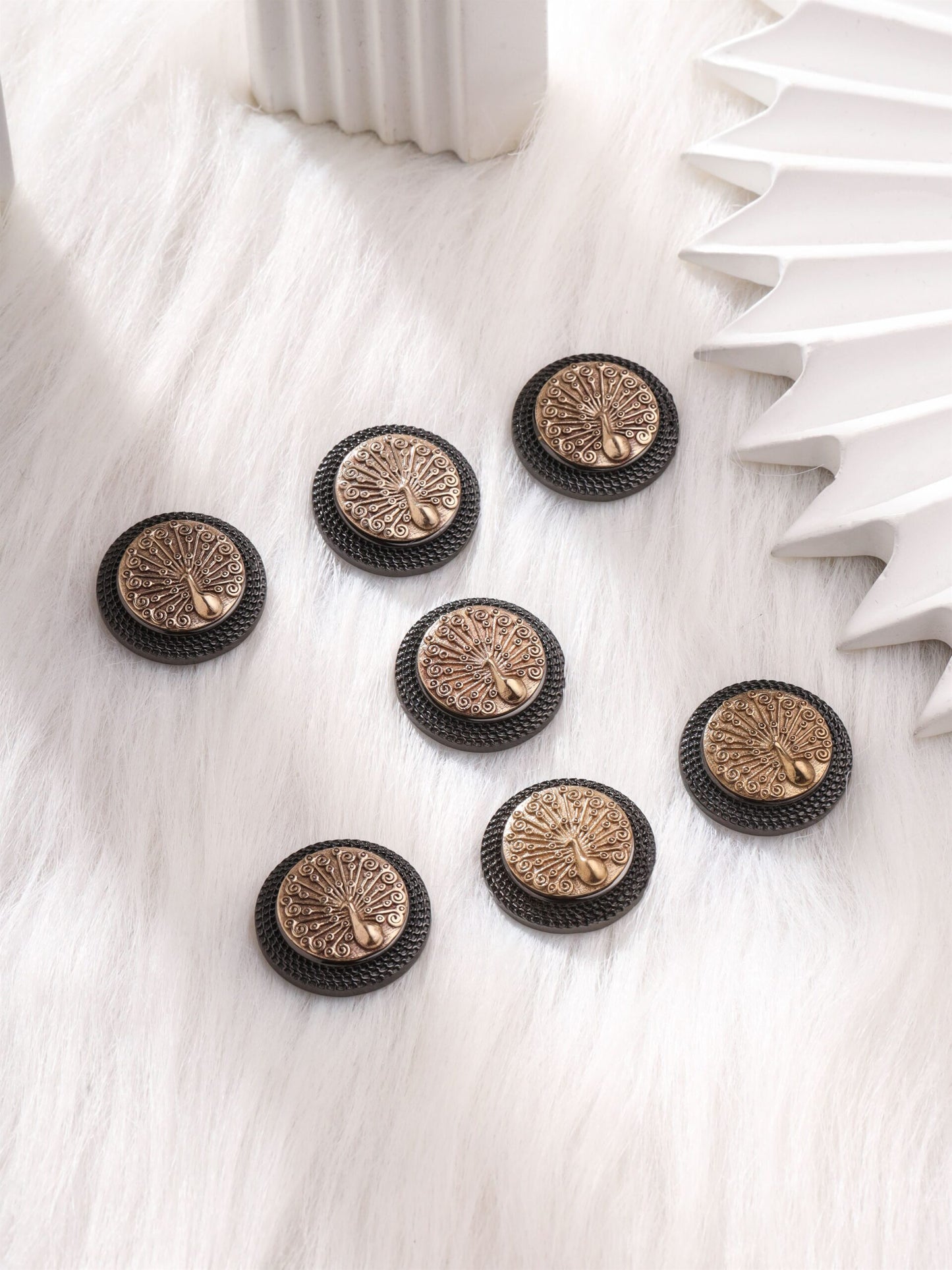 Peacock Penchant Buttons