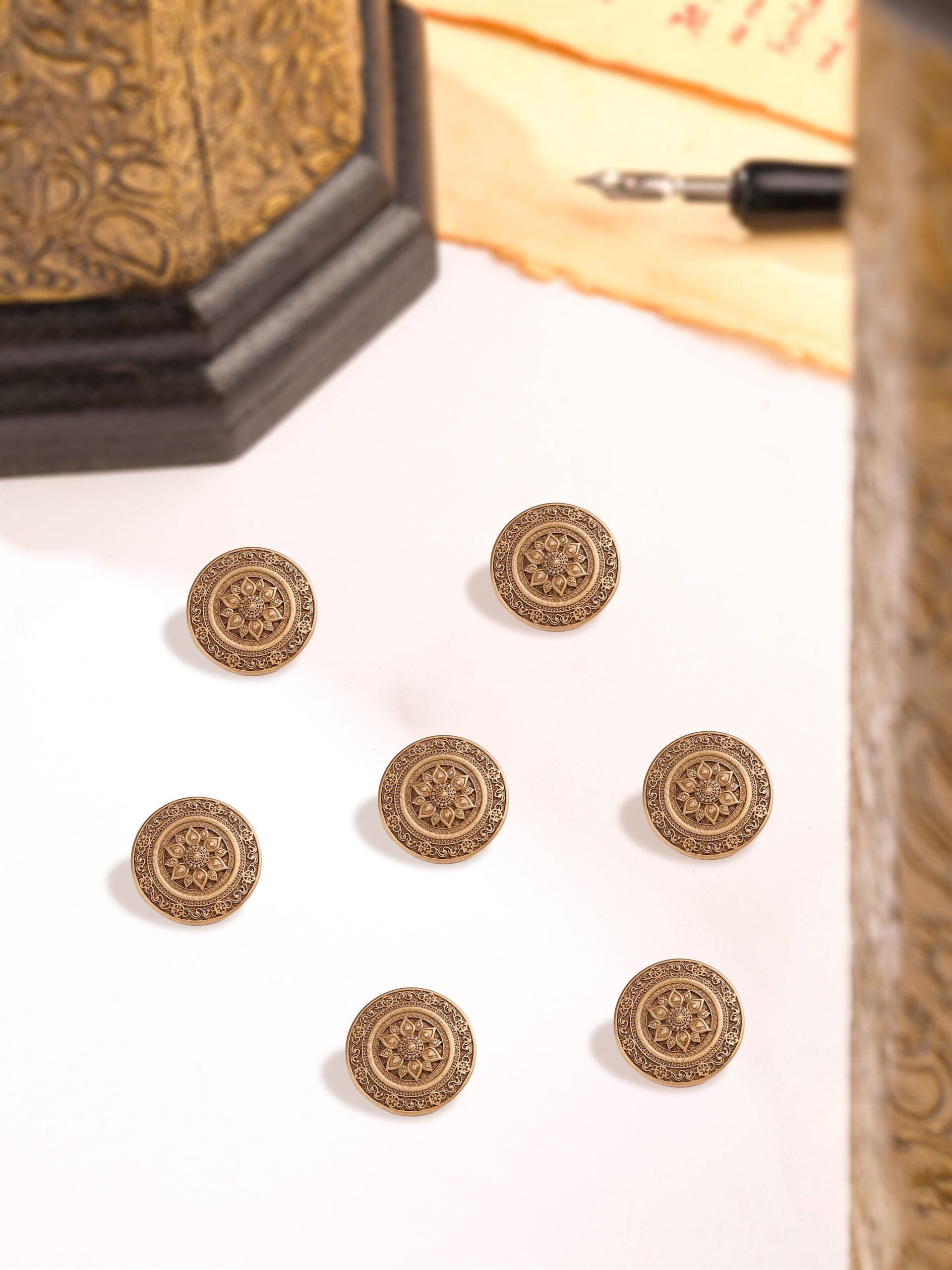 Serene Lotus Button