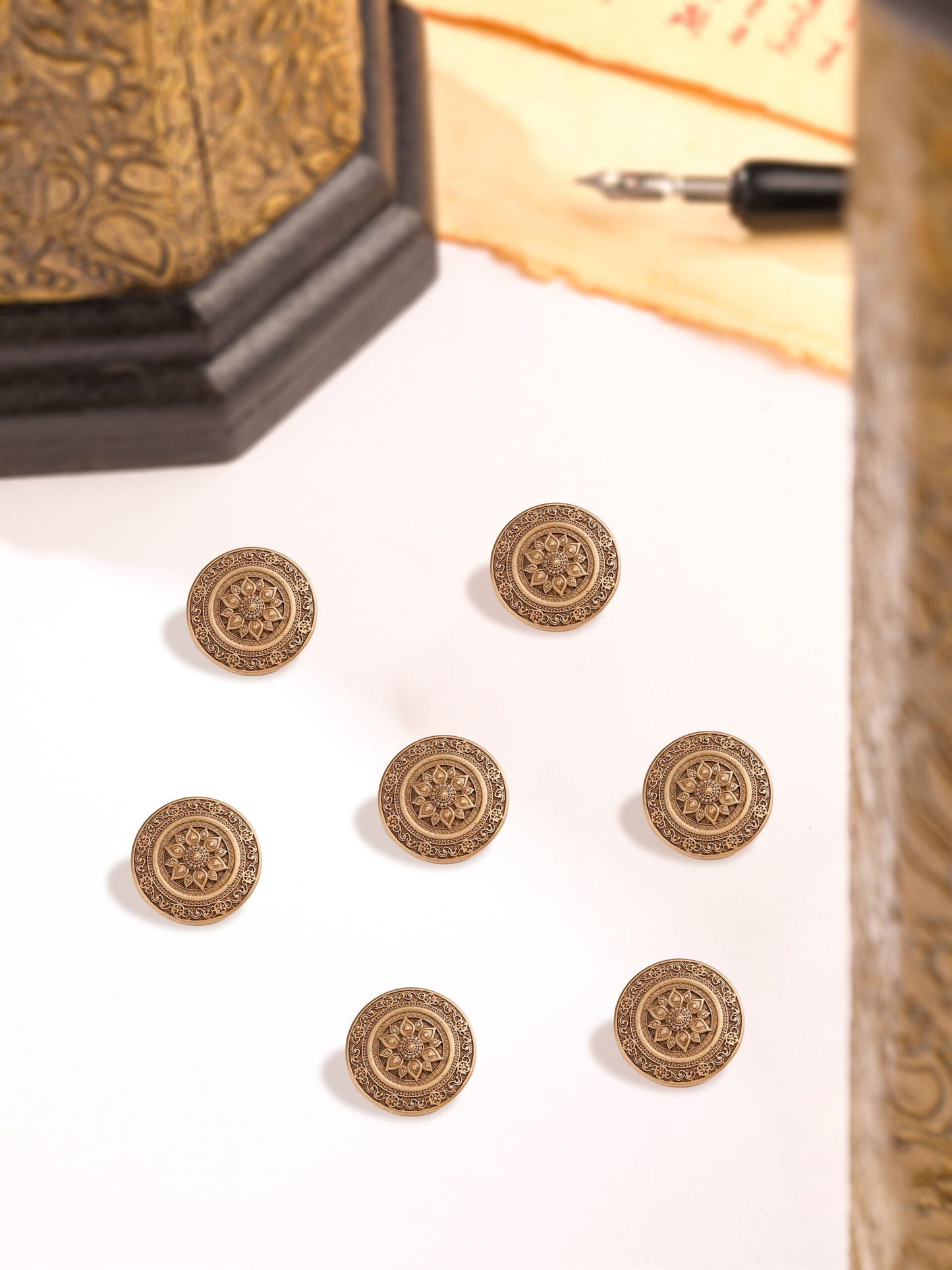 Serene Lotus Button