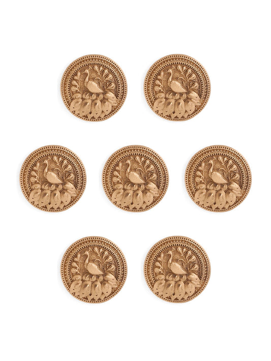 Peacock in Paradise Button