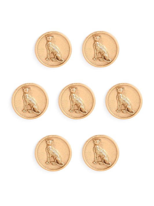 Striking Cheetah Button
