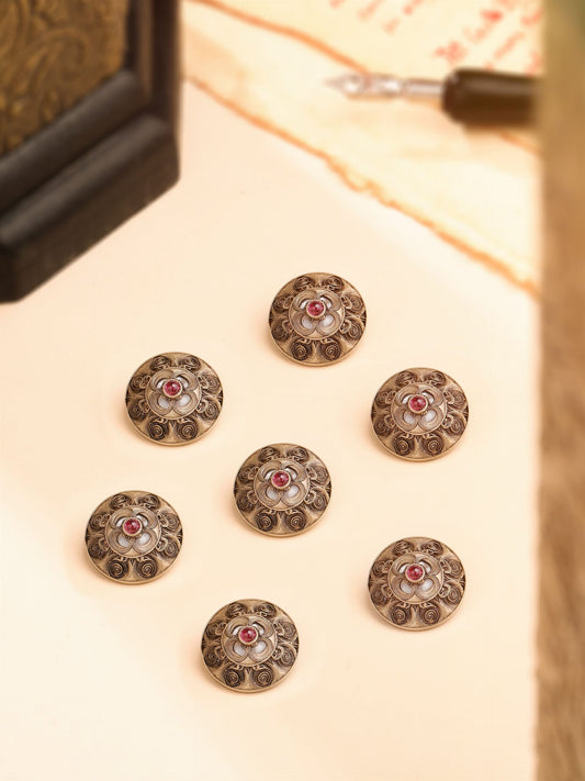 Gold &amp; Rouge Button