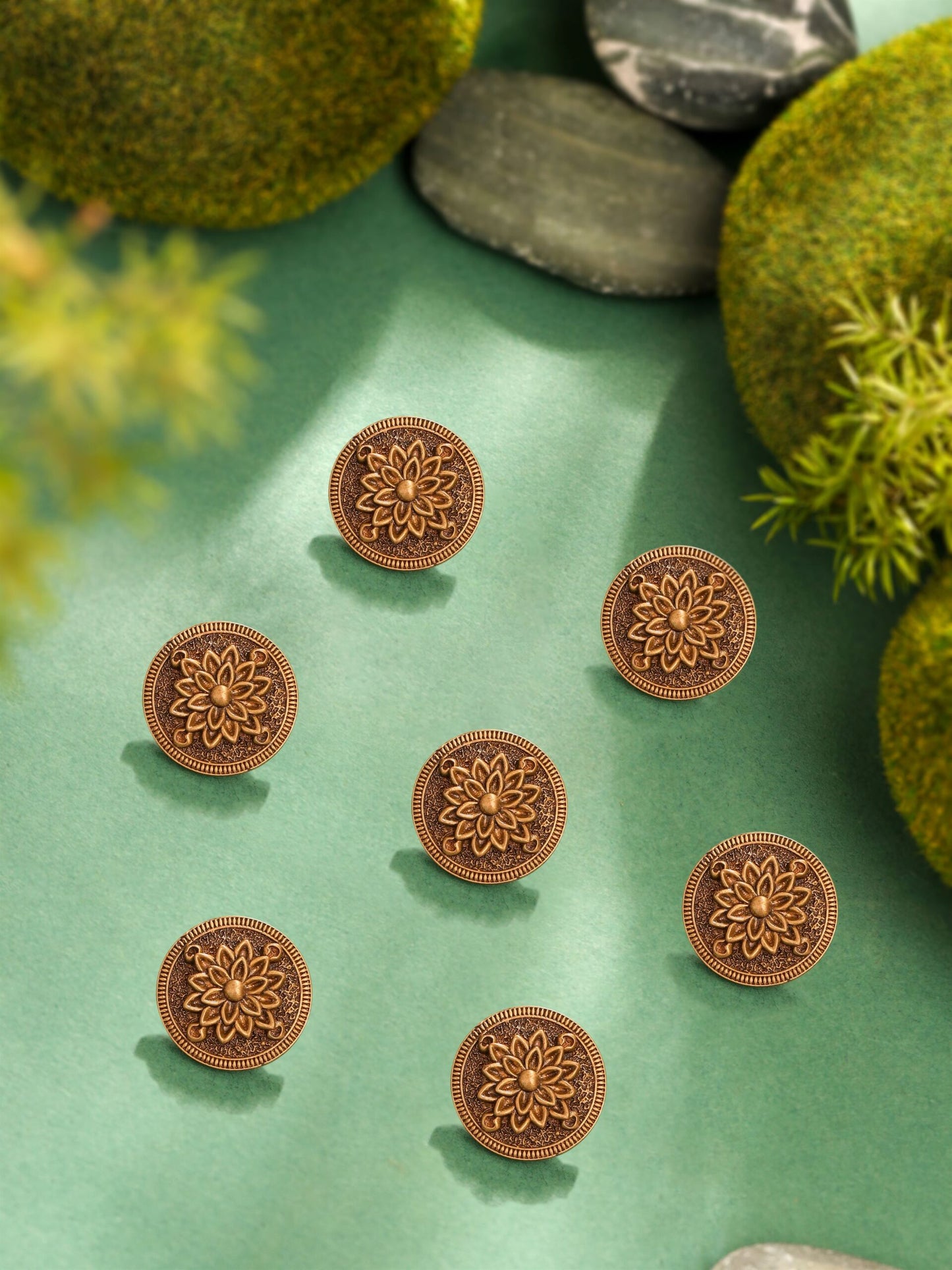 Lotus Crest Button