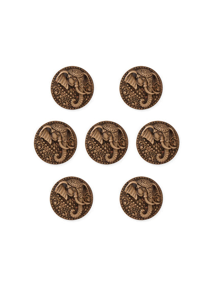 Elephanta Emblem Button