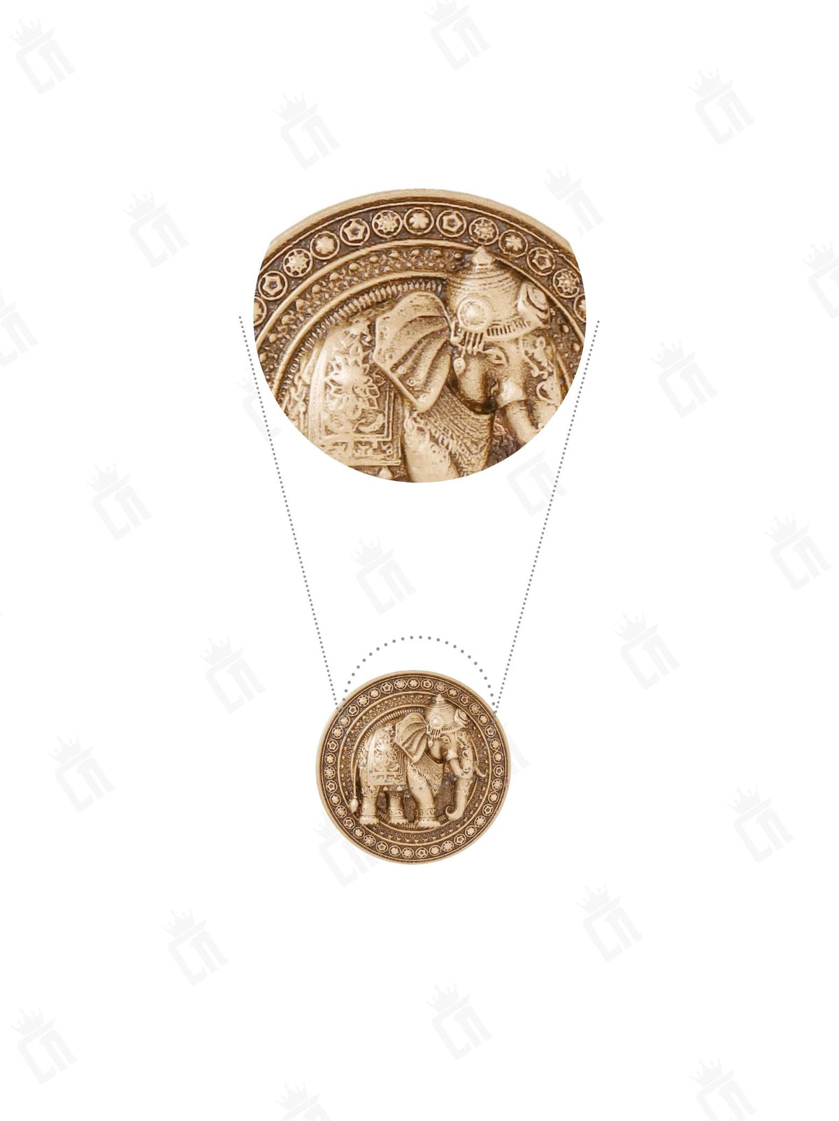 Royal Elephant Emblem Button