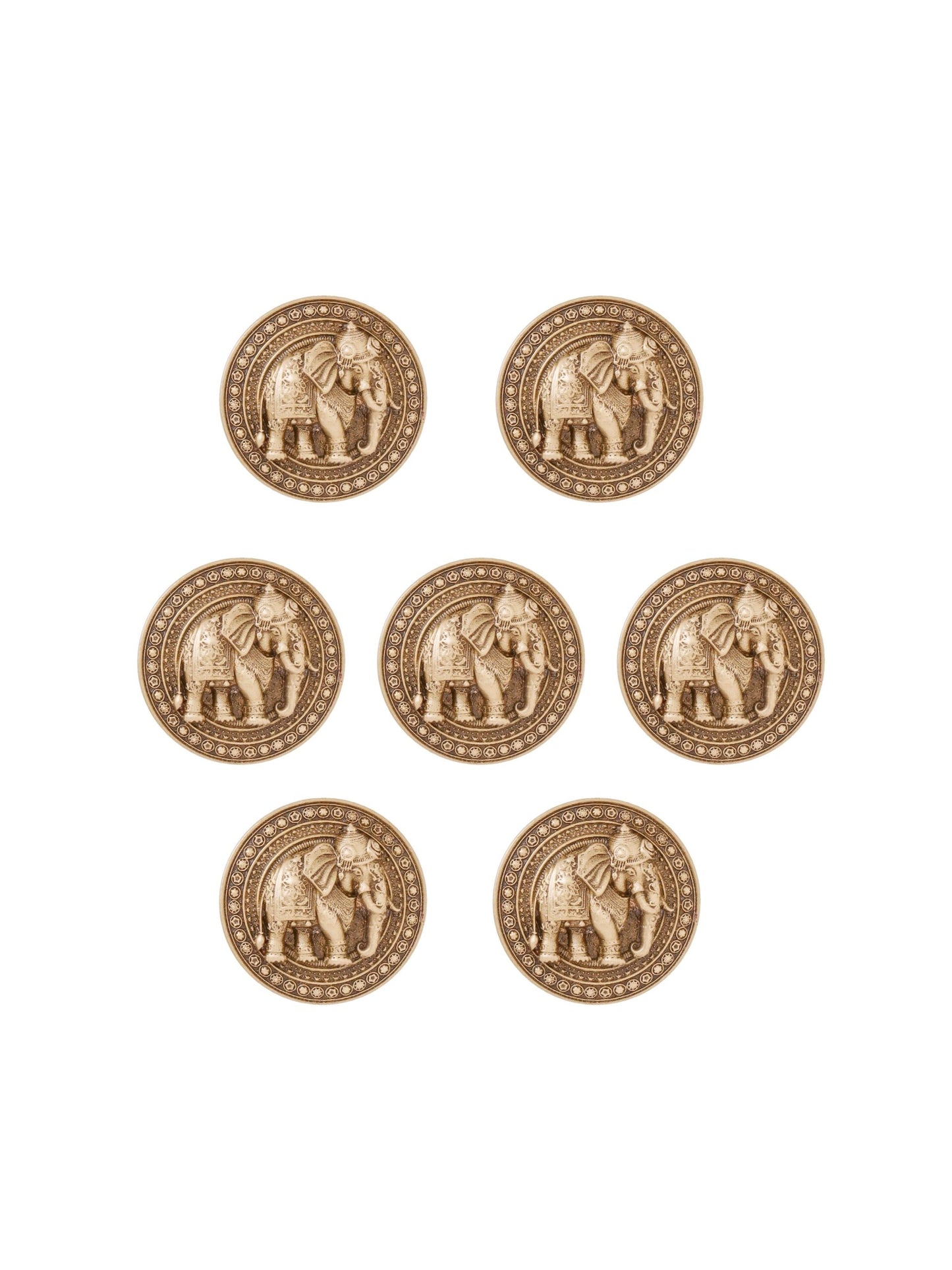 Royal Elephant Emblem Button