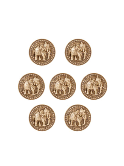 Royal Elephant Emblem Button