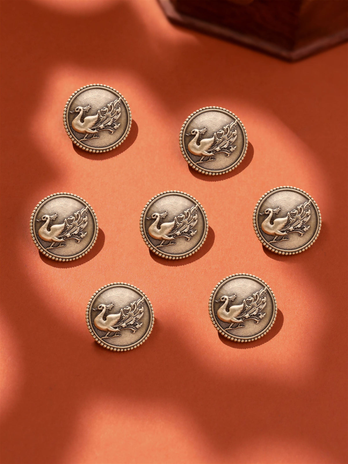 Panchavati Mayur Button Set