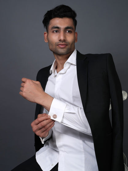 Gunmetal-Toned Geometric Cufflink