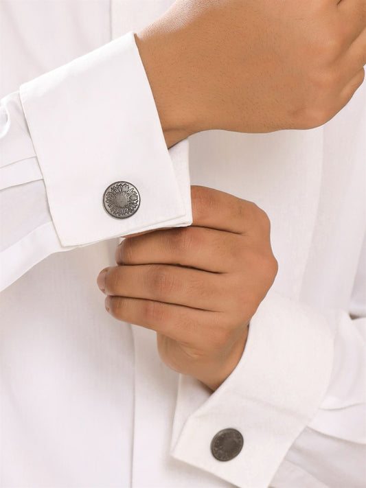 Sunflower Glitter Cufflinks