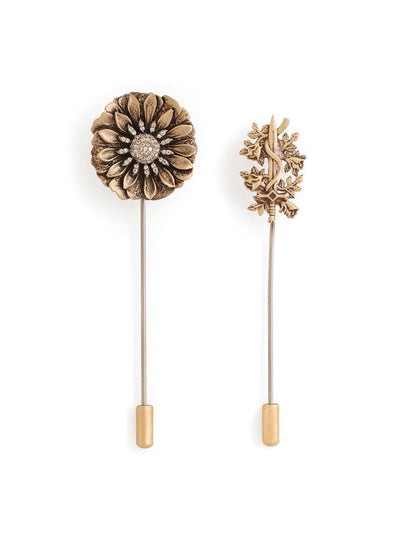 Sword &amp; Blossom Lapel Pin Duo Gift Set
