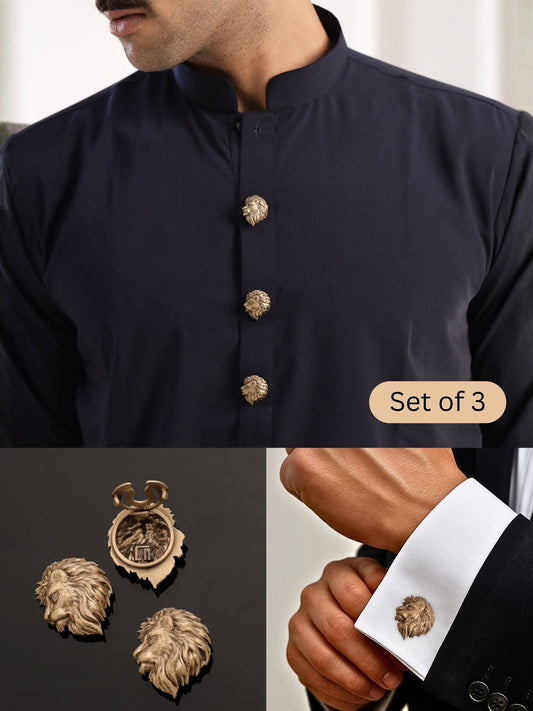 Royal Lion Button Cover