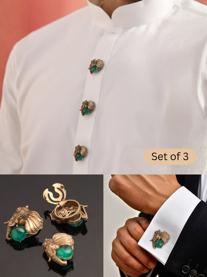 Emerald Gajraj Button Cover
