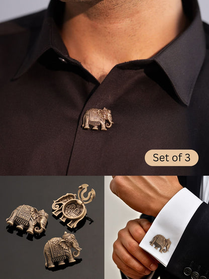 Heritage Elephant Adorned Button Cover