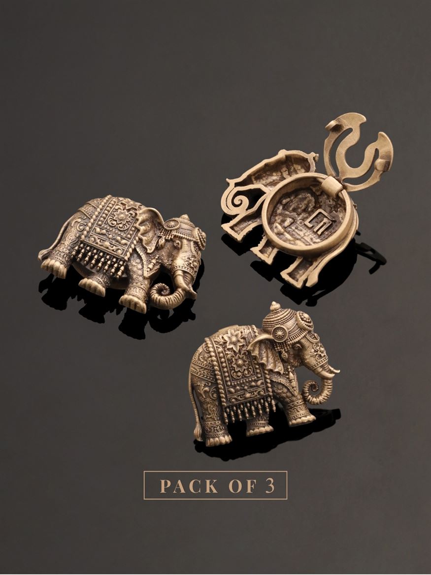 Heritage Elephant Adorned Button Cover