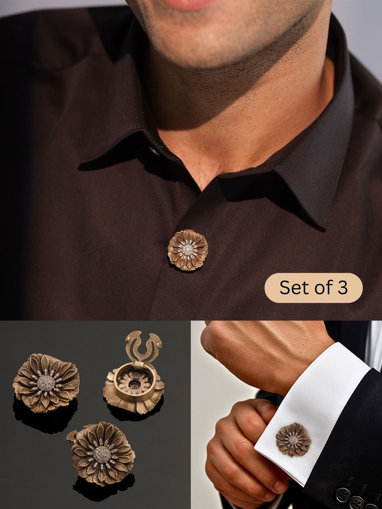Floral Magic Button Cover