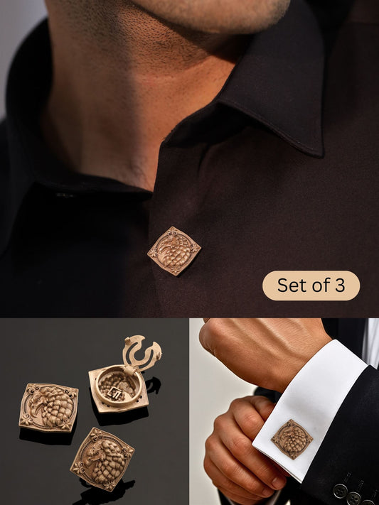 Royal Eagle Emblem Button Cover