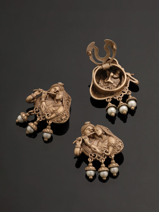Radha Krishna Ras Button Cover