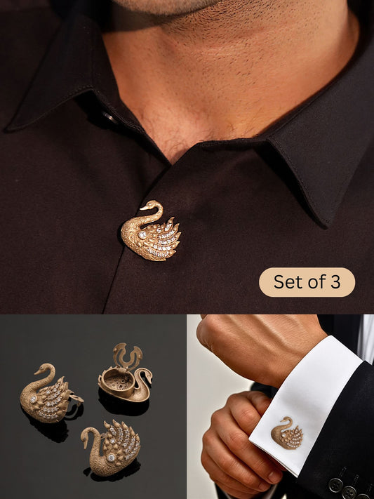 Regal Swan Crest Button Cover