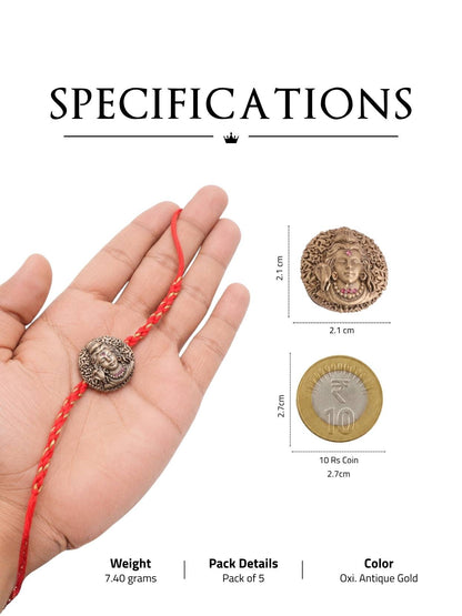 Shiv Aura Convertible Rakhi Button Cover
