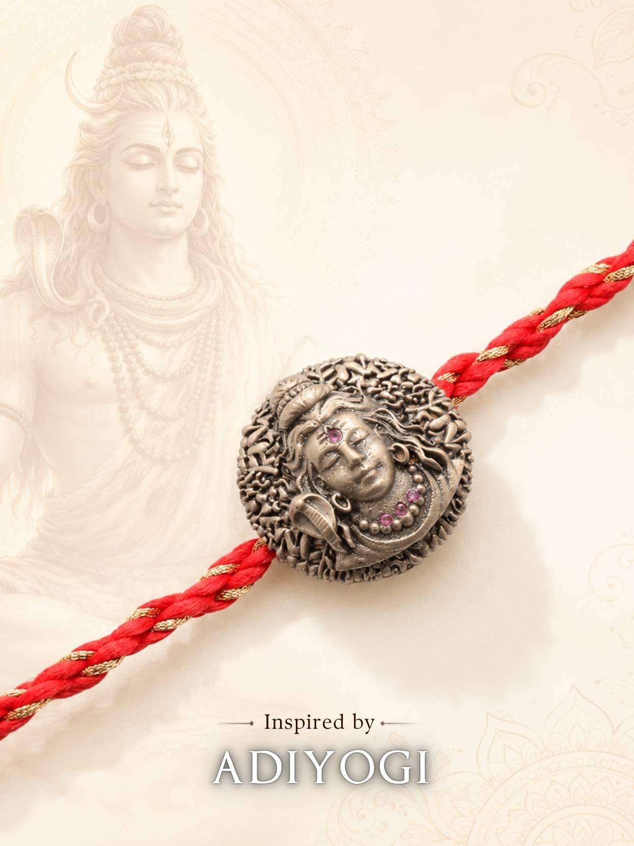 Shiv Aura Convertible Rakhi Button Cover