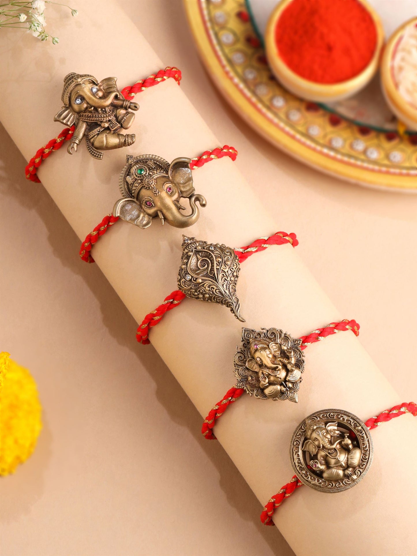 Ganpati Divine Multipurpose Rakhi Button Cover