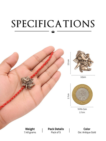 Ganpati Divine Convertible Rakhi Button Cover