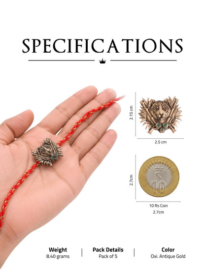Jungle Kings Convertible Rakhi Button Cover