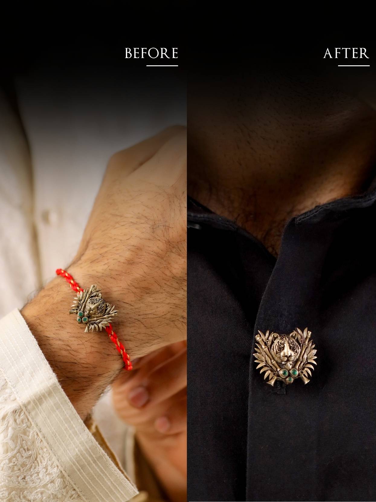 Jungle Kings Convertible Rakhi Button Cover