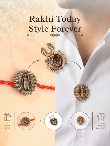 Shri Ram Blessings Convertible Rakhi Button Cover