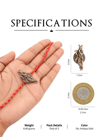 Vrindavan Melody Convertible Rakhi Button Cover