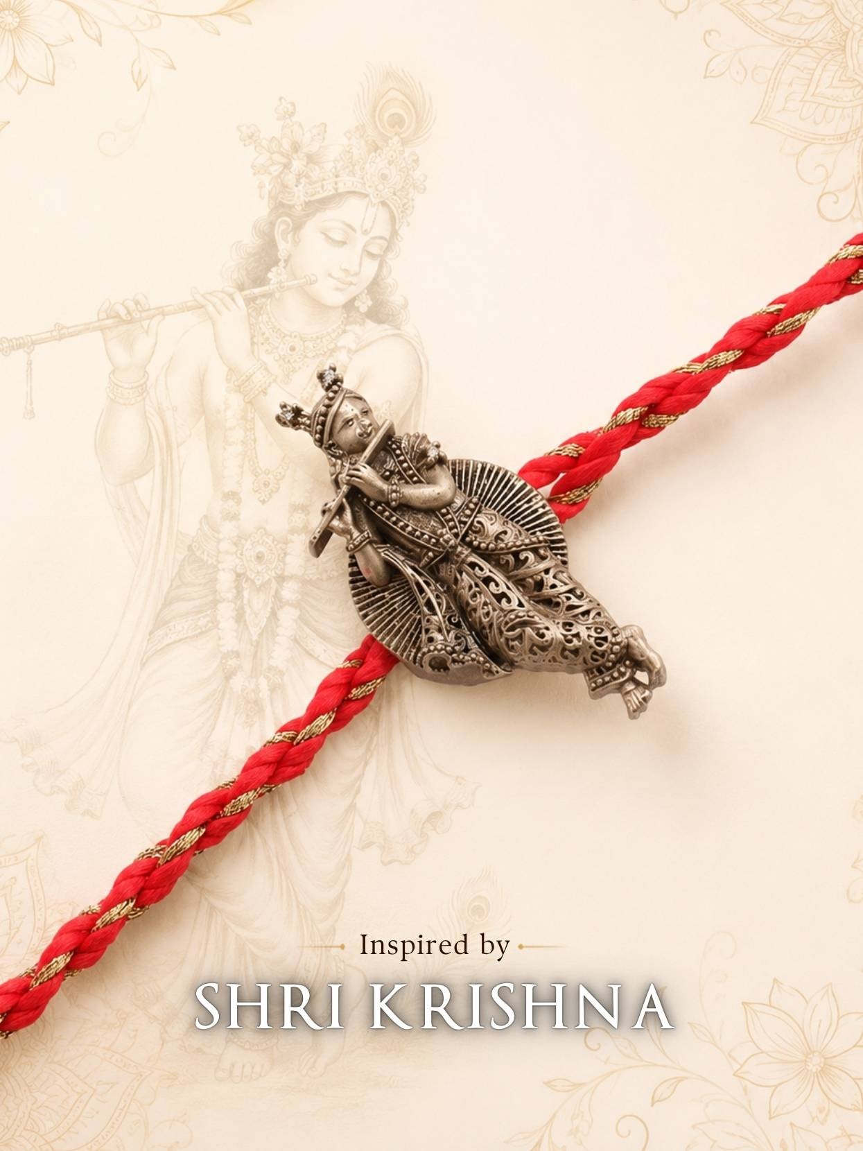 Vrindavan Melody Convertible Rakhi Button Cover