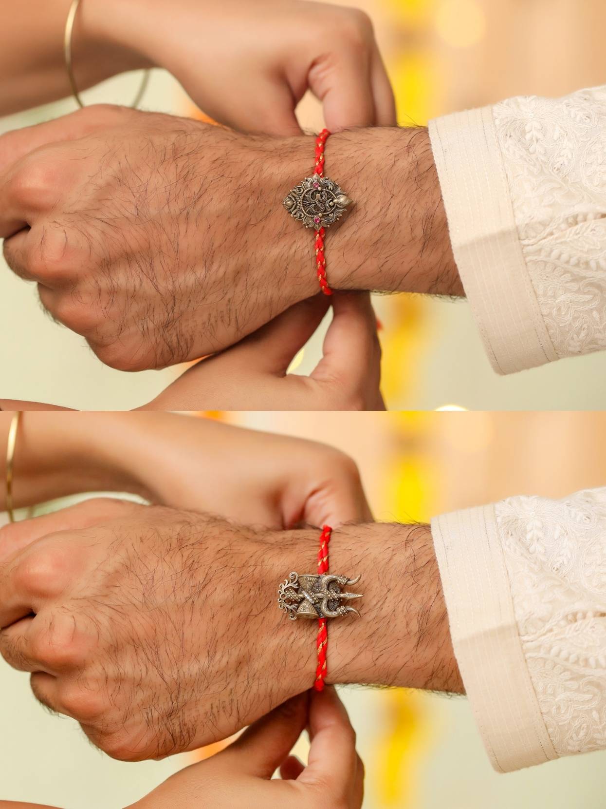 Eternal Symbols Convertible Rakhi Button Cover