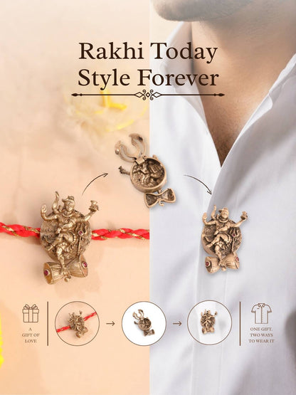 Rudra Shakti Convertible Rakhi Button Cover