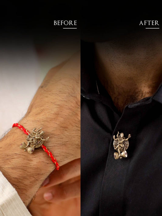 Rudra Shakti Convertible Rakhi Button Cover