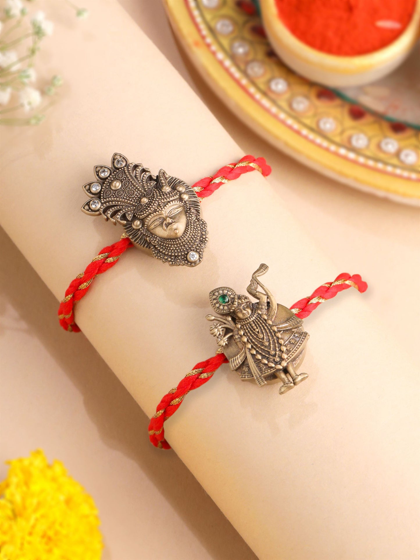 Divine Krishna Multipurpose Rakhi Button Cover
