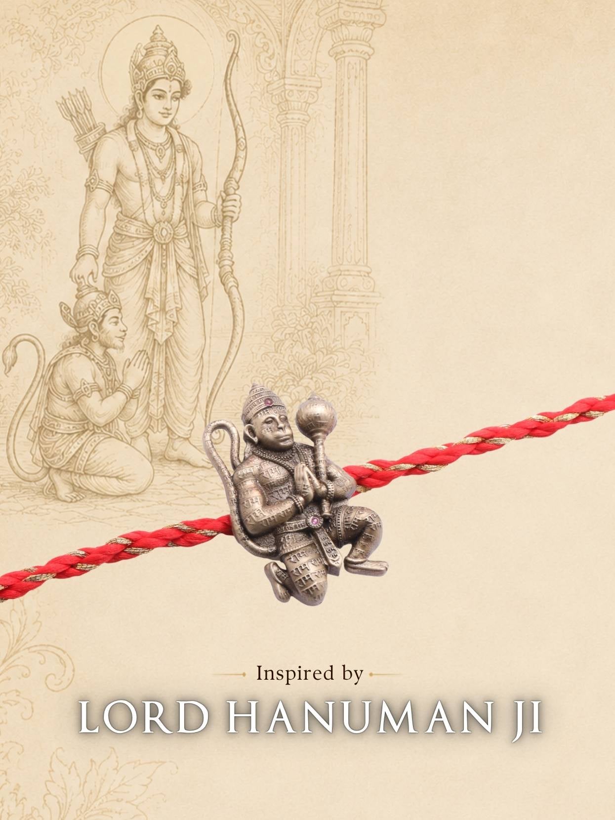 Hanuman Kripa Convertible Rakhi Button Cover