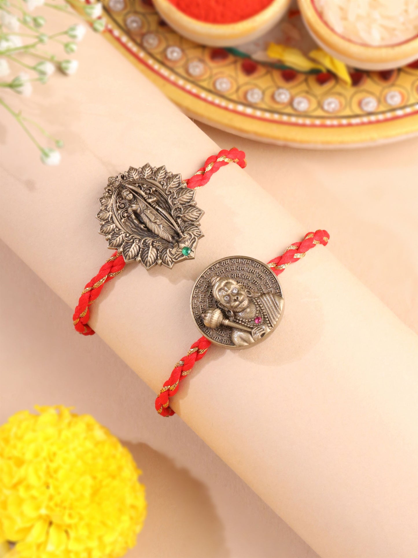 Ram Bhakt Blessings Multipurpose Rakhi Button Cover