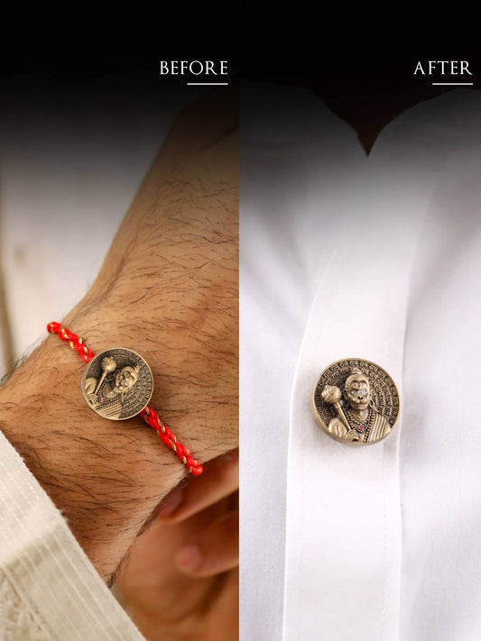Ram Bhakt Blessings Convertible Rakhi Button Cover