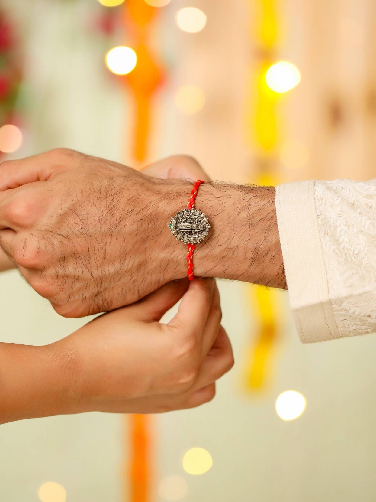 Ram Bhakt Blessings Convertible Rakhi Button Cover