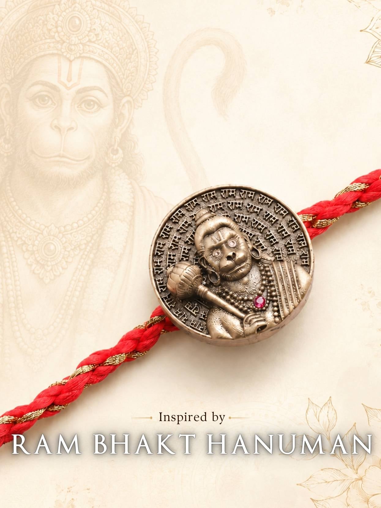 Ram Bhakt Blessings Convertible Rakhi Button Cover