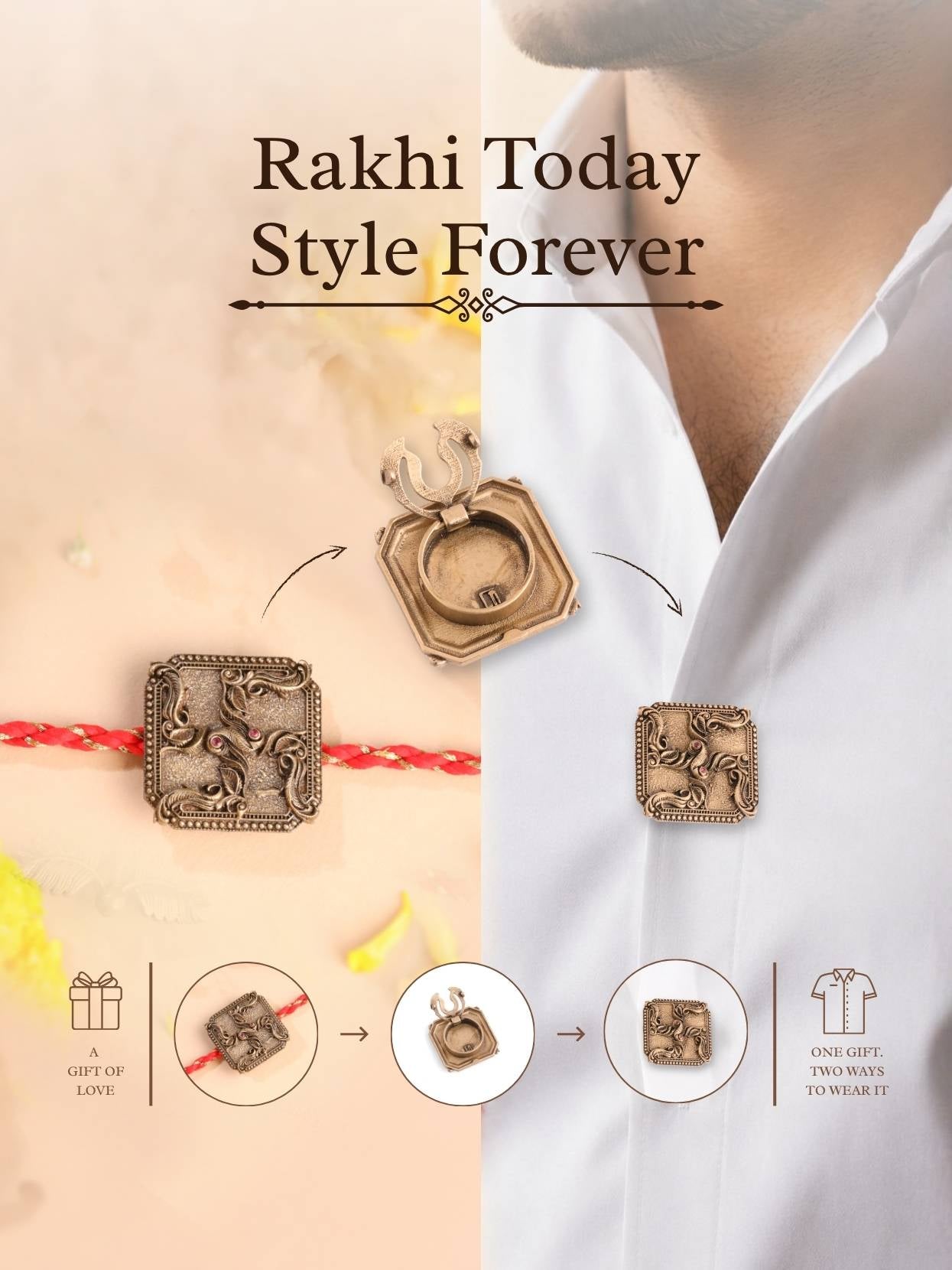 Mangalam Divine Convertible Rakhi Button Cover