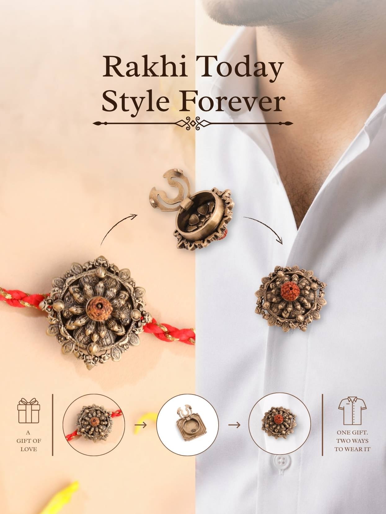 Mahakaal Blessings Convertible Rakhi Button Cover